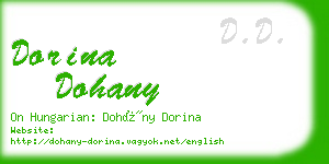 dorina dohany business card